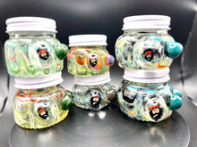 38mm Heady Jar Jug Hand-blown OG Chong Face Millie with Threaded Cap