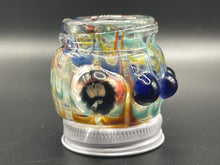 38mm Heady Jar Jug Hand-blown OG Chong Face Millie with Threaded Cap