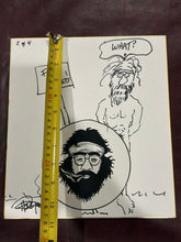 “FREE THE WEED” Tommy Chong Doodle Art Canvas Signed 2/4