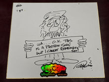 “PROTEST SHIT” Tommy Chong Doodle Art Canvas Signed 4/4