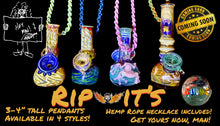 RIP IT’S! 3-4” PENDANT BONG w/ Hemp Rope Necklace