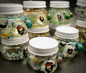 OG Chong Glass: 38mm Heady Nug Jug Hand-blown Jar with Chong Millie
